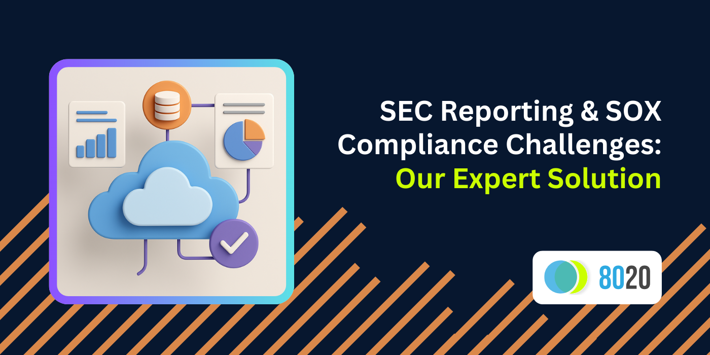 Cover photo of 8020 Consulting’s SEC reporting solutions and SOX compliance support.