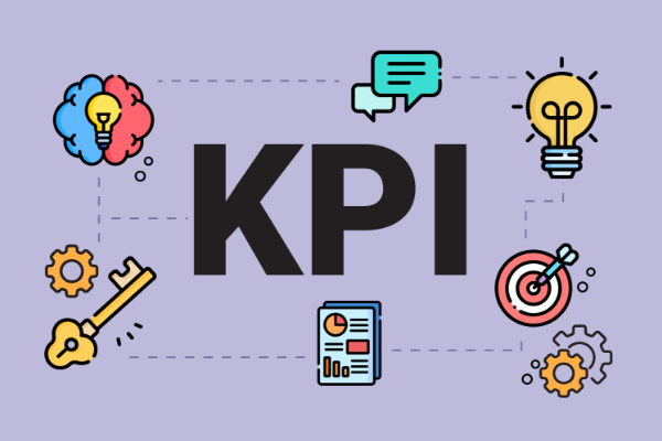 A chart showing important KPIs that track marketing goals and results.