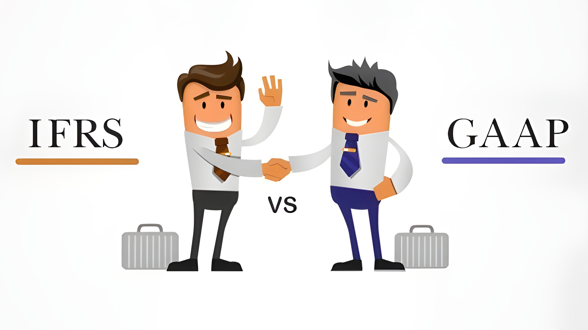 GAAP vs IFRS with the two businessman written on the picture